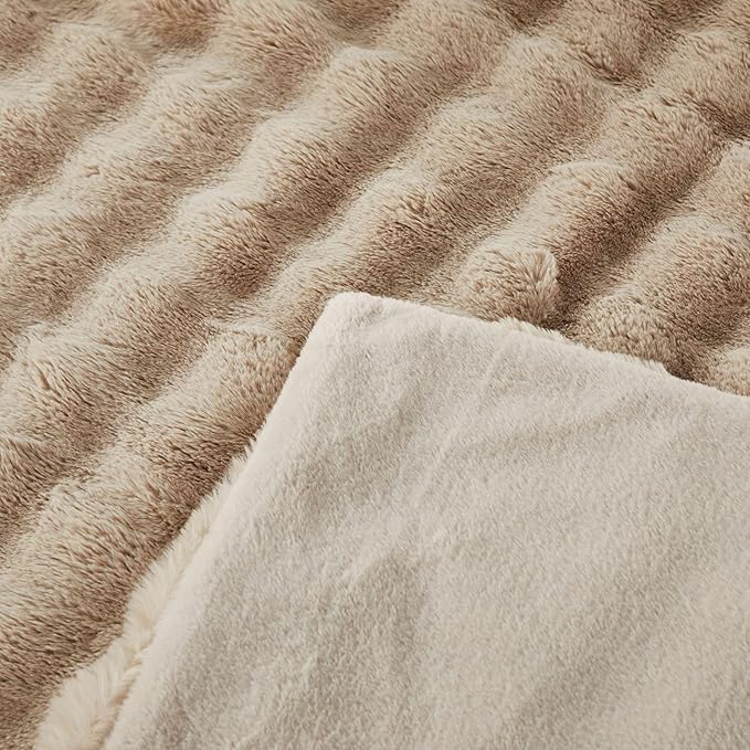 Faux Fur Throw Blanket for Couch Cozy Fuzzy Soft Plush Thick Fluffy Fleece - Image 4