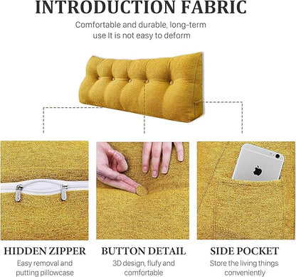 13 lbs Thickened Headboard Pillow Wedge Pillow Headboard Reading Pillow Bed - Image 7