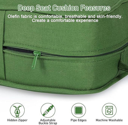 Aoodor Outdoor Chair Cushion, 24 x 24 Inch Water-Resistant, Fade-Resistant - Image 4