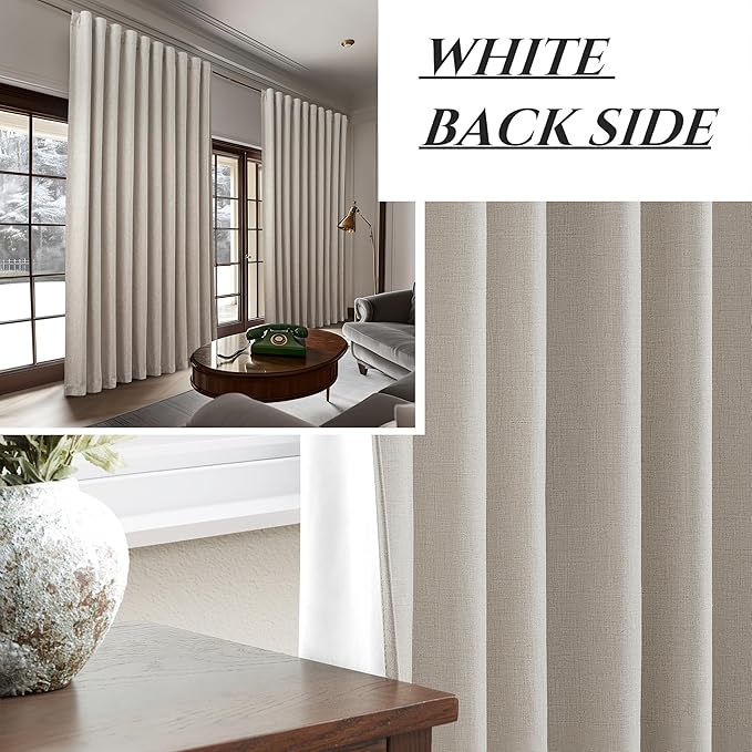 Extra Wide 70 Inch Length Blackout Curtains & Drapes 108 Inches Long 2 Panels - Image 6