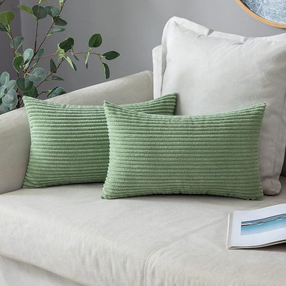 MIULEE Pack of 2 Pillow Covers Soft Soild Decorative Throw Pillow Covers Set by MIULEE