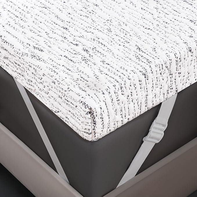 Subrtex Mattress Topper Cover Queen Size 4 Inch Mattress Topper Protector - Image 3