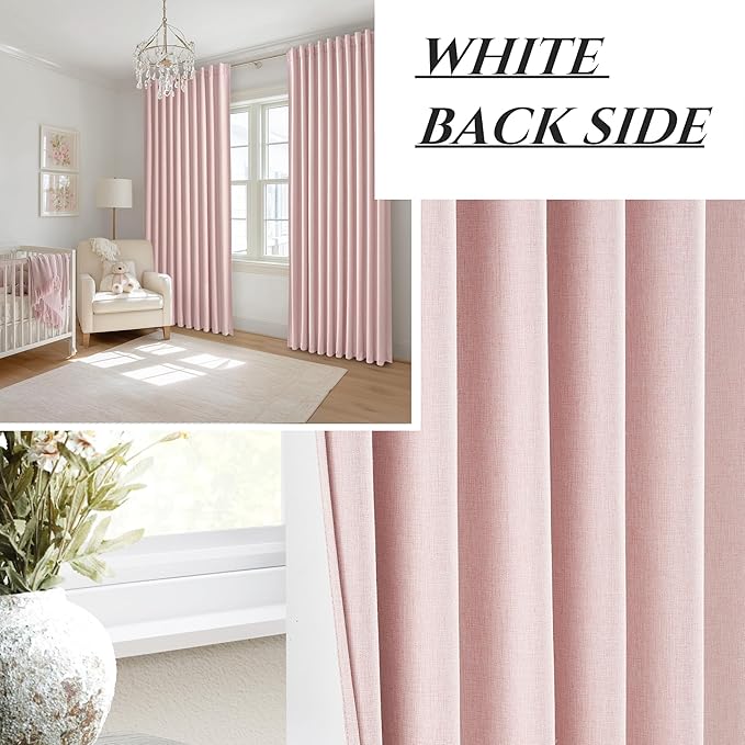 Cute Baby Pink Extra Wide Curtains 70 Inches Wide - Image 8