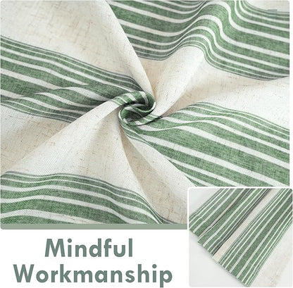 DriftAway Farmhouse Vertical Striped Linen Blend Textured Light Filtering Semi - Image 7