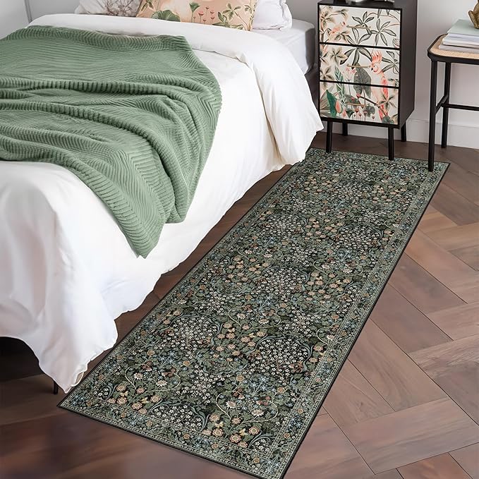 MUJOO Washable Runner Rug, Floral 2x6 Runners - Image 6
