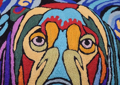 Picasso Dog Pillow Cover | Starry Night & Abstract Dogs Accent Pillows | Hand - Image 4