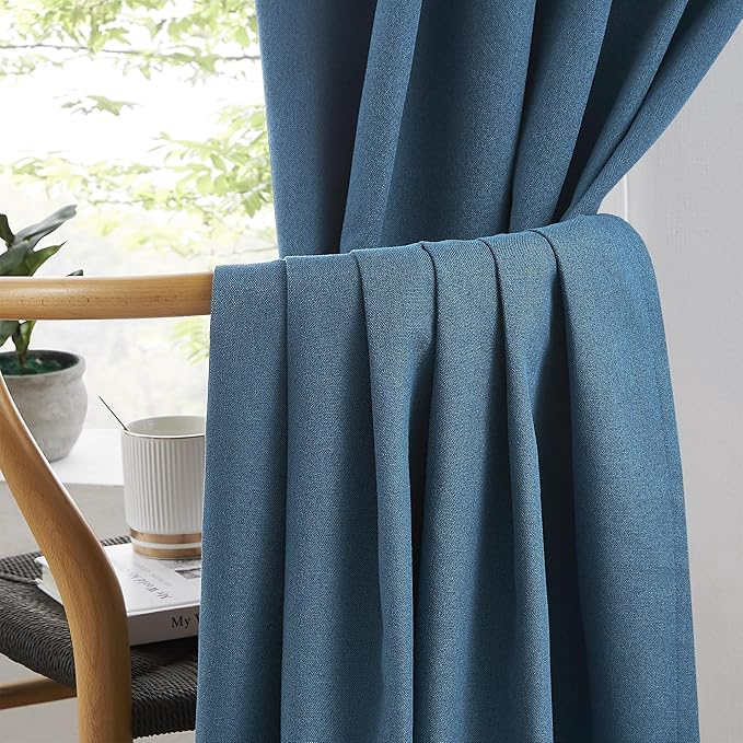 KEQIAOSUOCAI Full Shading Curtains 90 Inches Long 2 Panels Set, Completely - Image 5