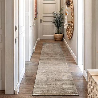 Rugshop Bohemian Stripe Stain Resistant High Traffic Living Room Kitchen by Rugshop