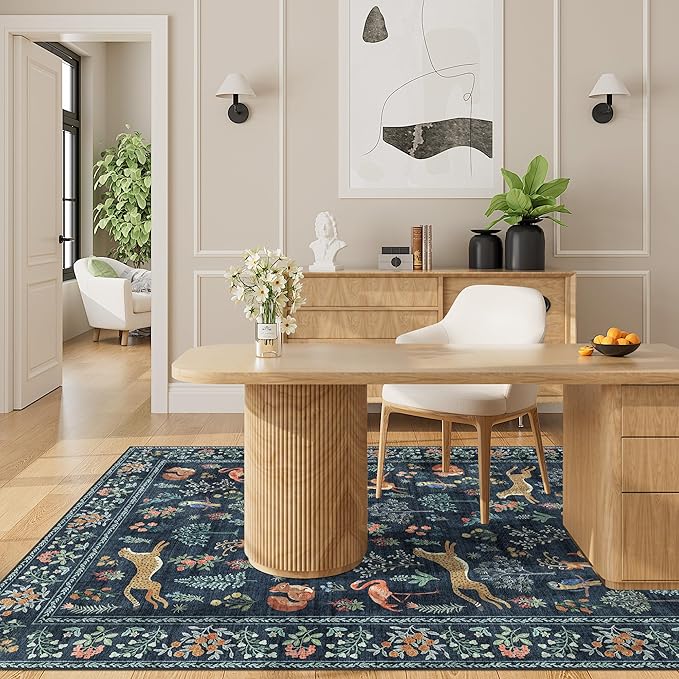 DUKINO 3x5 Rug, Washable Animal Area Rug - Image 6