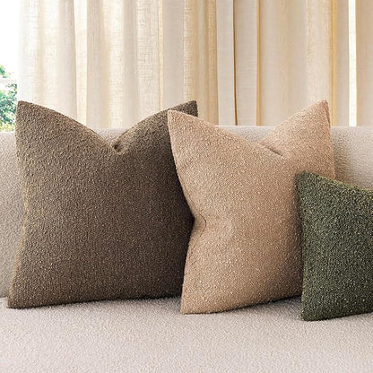Foindtower Set of 2, Decorative Textured Boucle Throw Pillow Covers Accent - Image 7