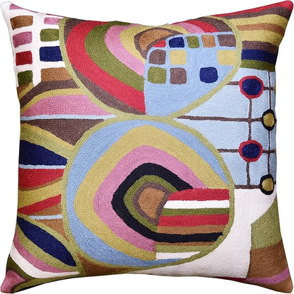 Hundertwasser Modern Pillow Cover Contemporary Pillowcase Outdoor Abstract by Kashmir+Designs