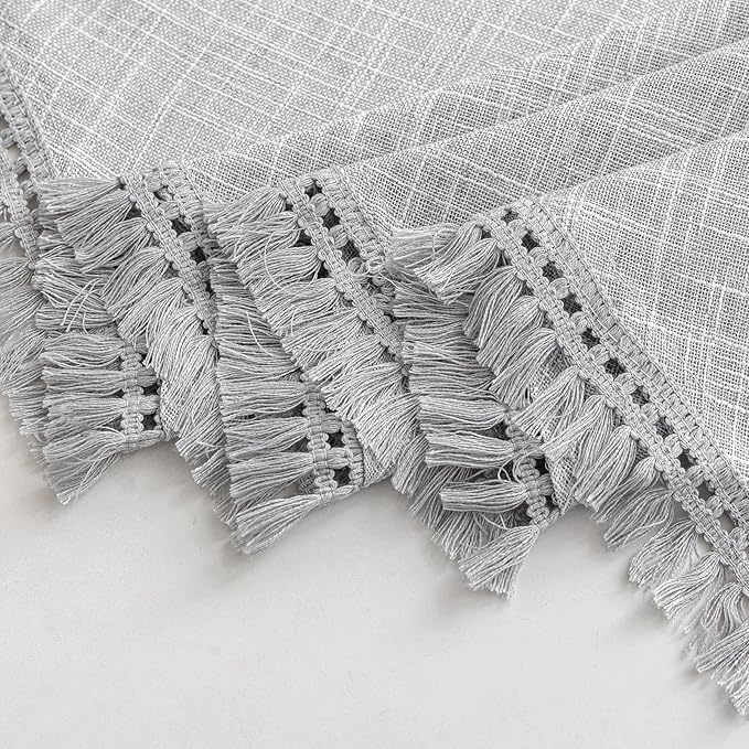 Beda Home Tassel Linen Textured Swag Valances - Image 3