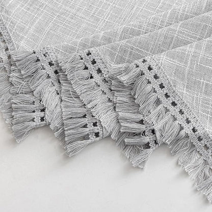 Beda Home Tassel Linen Textured Swag Valances - Image 3