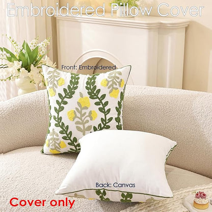 TAOSON Pack of 2, Cotton Cushion Covers, Spring Farmhouse Decor, Valentine's - Image 2