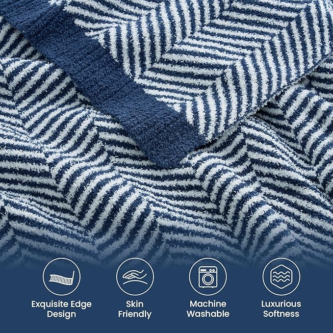 Snuggle Sac Herringbone Throw Blanket - Image 2