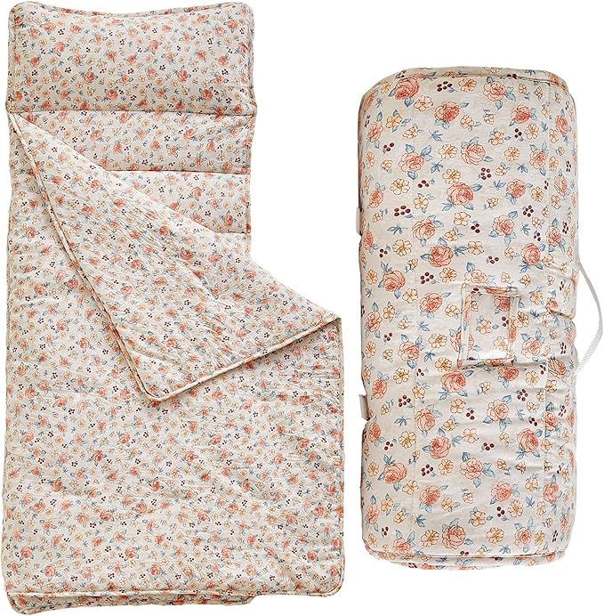 Toddler Nap Mat with Removable Pillow, Ultra Soft Slumber Bags by DuShow