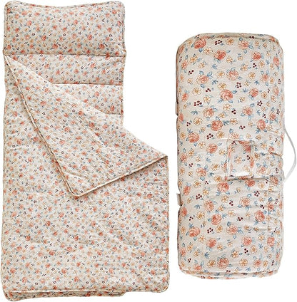 Toddler Nap Mat with Removable Pillow, Ultra Soft Slumber Bags by DuShow