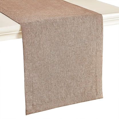 Mebakuk Linen Farmhouse Table Runner Large Burlap Style Soft and Waterproof by MebakukFocusingonHomeLife