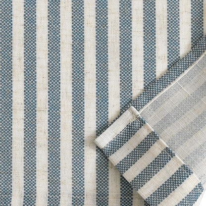 Vangao Stripe Farmhouse Kitchen Curtains 24 Inch Length Linen Cafe Curtains - Image 7