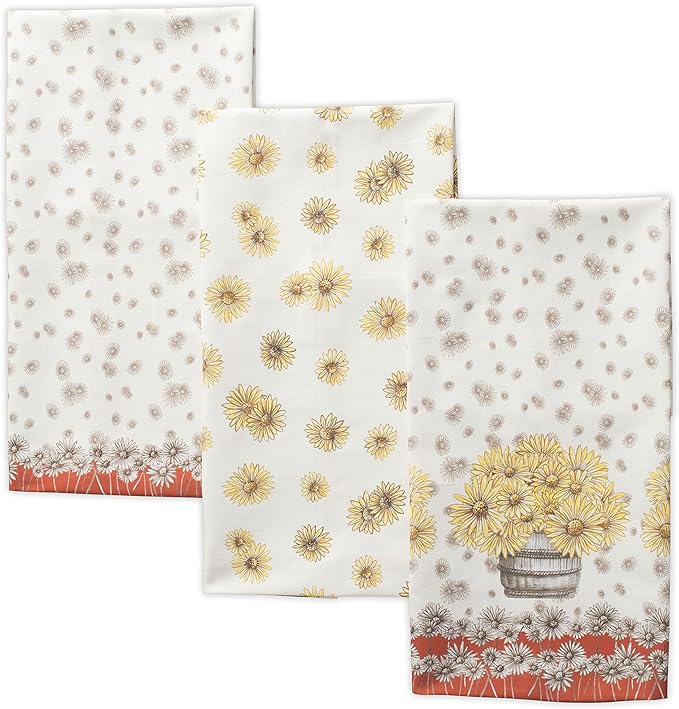 Maison d' Hermine Kitchen Towels Set of 3 100% Cotton 20" x 27.5" Reusable by MaisondHermine