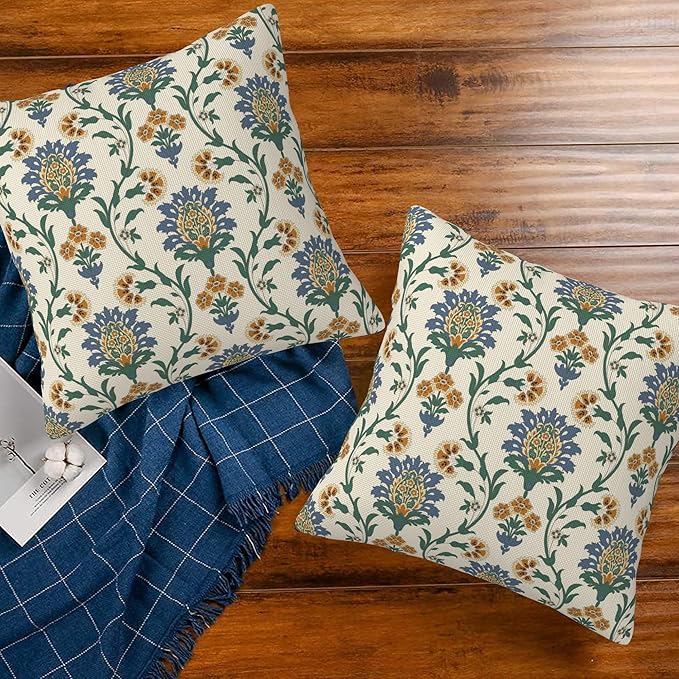 Vintage Floral Throw Pillow Cover Case Traditional Turkish Throw Pillows Set of - Image 7