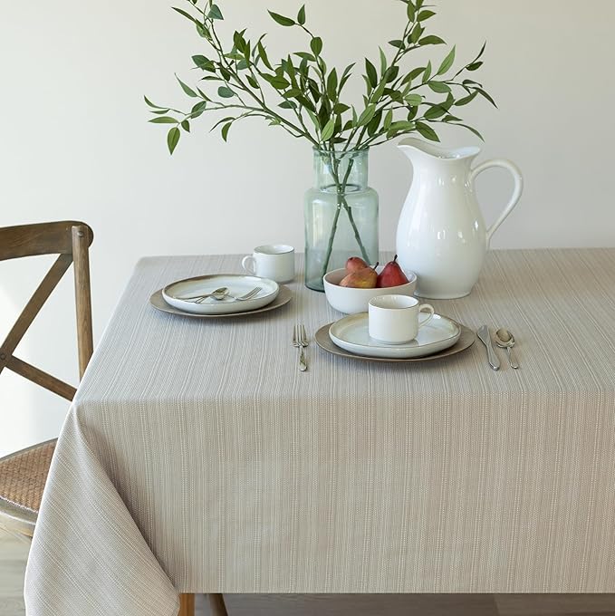 Benson Mills Cameron Textured Fabric Table Cloth, - Image 5