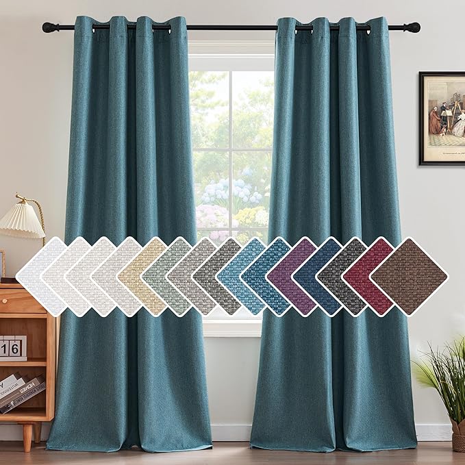 H.VERSAILTEX Linen Blackout Curtain 96 Inches Long by HVERSAILTEX