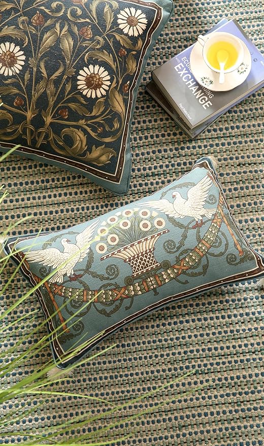 Rectangle Throw Pillow Covers, French Green Farmhouse - Image 7