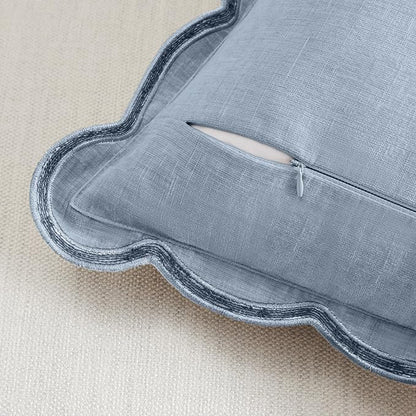 Scalloped Pillow Cover Pack of 2 Spring Chenille Decorative Throw Pillow Covers - Image 5