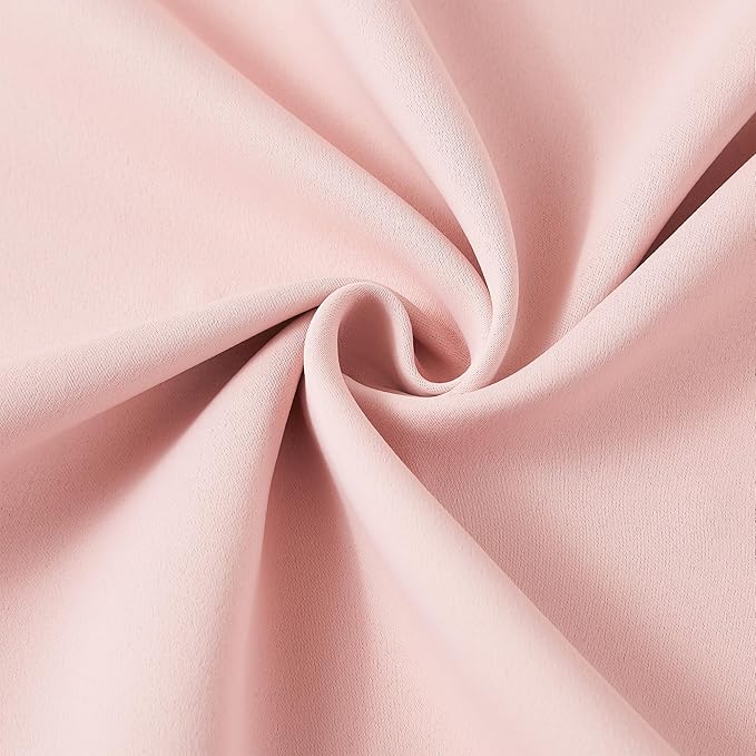 KEQIAOSUOCAI Baby Pink Room Darkening Curtains, Pinch Pleat - Image 7