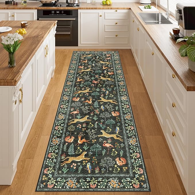 DUKINO 2.6x8 Rug for Hallway, Washable Kitchen Runner Rug - Image 3