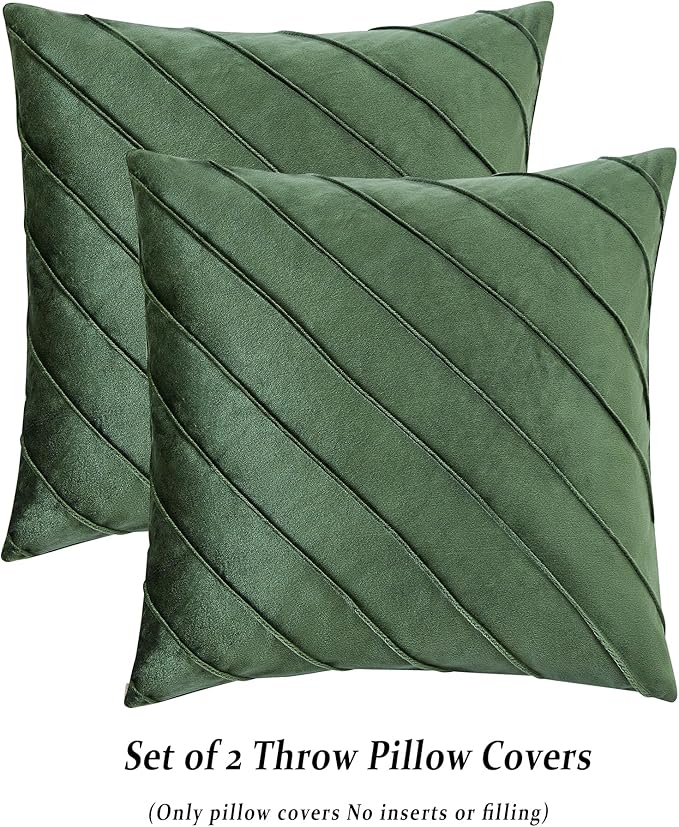 GIGIZAZA Decorative Velvet Pillow Covers 20x20, Living Room Square Cushion - Image 2