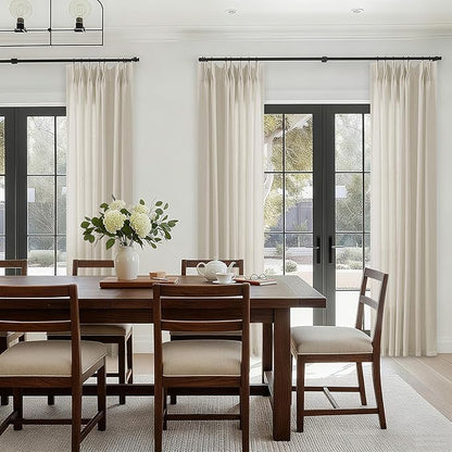 Pinch Pleated Linen Curtains 108 Inches Long - Image 6