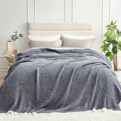 Snuggle Sac Queen Size Bedding Blanket Navy, Oversized Super Soft Bed Blankets by SnuggleSac