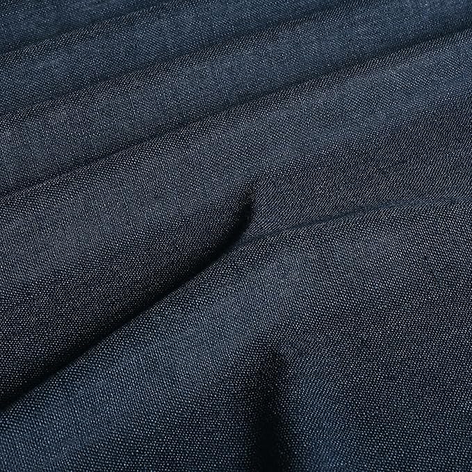 Vision Home Navy Blue Pinch Pleated Full Blackout Curtains Linen Blended Room - Image 6