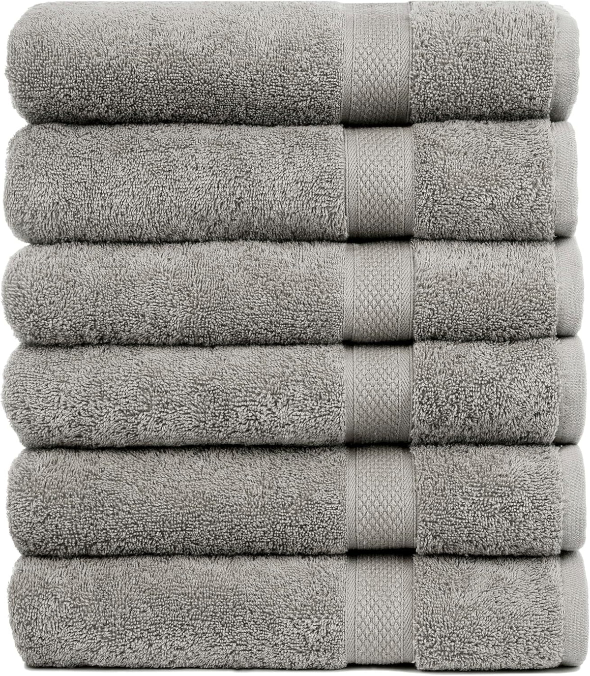 pleasant home gray bath towels set of 6, main product view