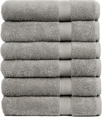 pleasant home gray bath towels set of 6, main product view