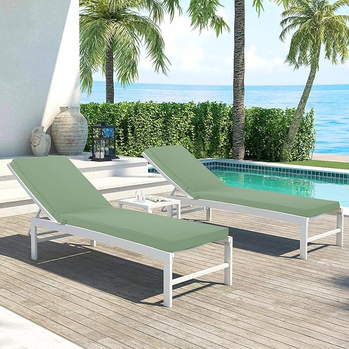 Chaise Lounge Cushions Outdoor Set of 2 - Image 2