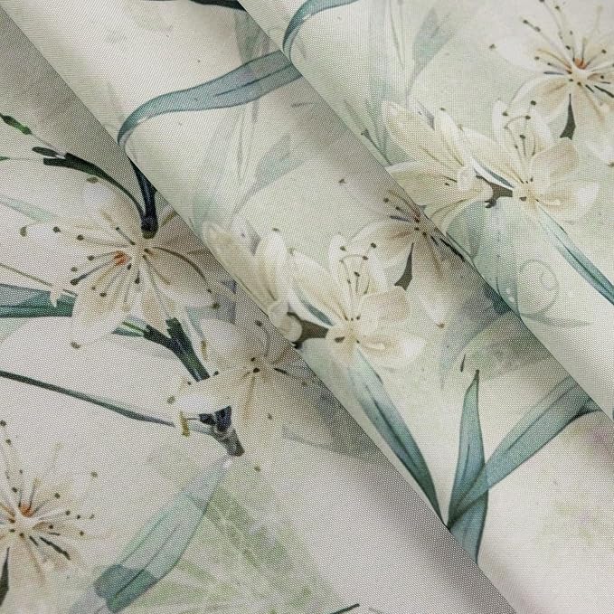 ENJOYBRIDAL White Floral 84 Inch Curtains 2 Panel Set Bedroom Boho Drapes Semi - Image 6