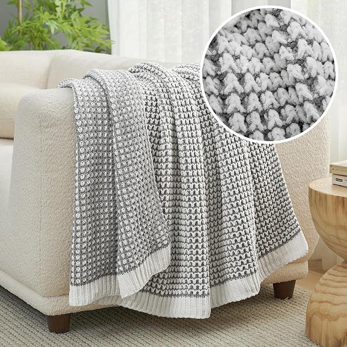 Amélie Home Waffle Chenille Throw Blanket - Image 2