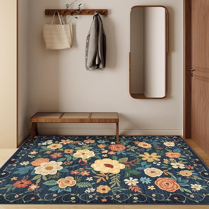 DUKINO 3x5 Area Rug, Floral Rugs - Image 7