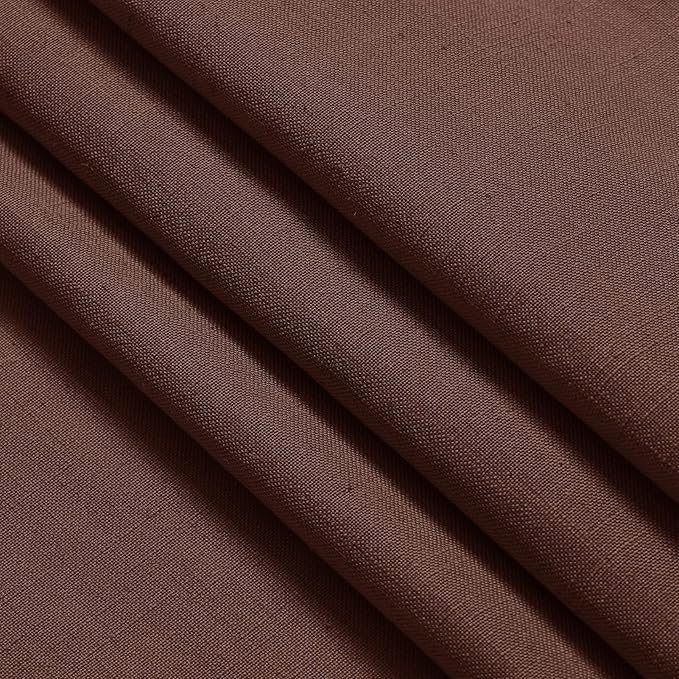 Rustic Brown Linen Curtains 63 Inches Long 2 Panel Sets - Image 7