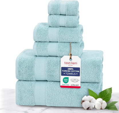 textilom 100% turkish cotton 6 pcs luxury bath, main product view
