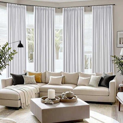 White Black Out Curtain 90 Inch Long - Image 7