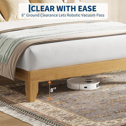 gaomon full size wood bed frame with led, package contents