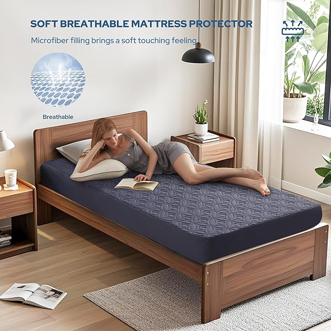 BEDLORE Waterproof Mattress Protector, Twin XL Size Mattress Pad - Image 3