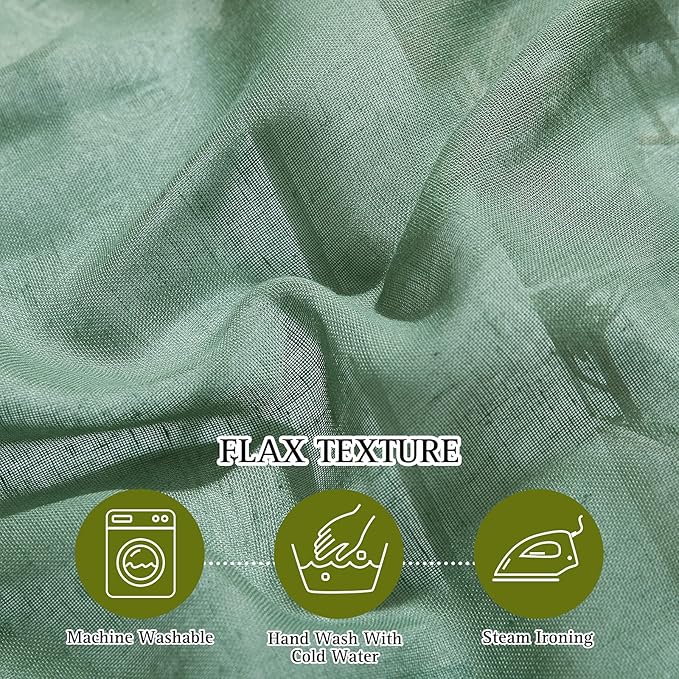 NICETOWN Linen Curtains Flax Sheer Texture - Image 4