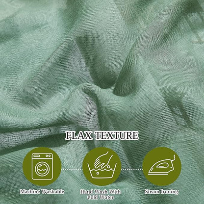 NICETOWN Linen Curtains Flax Sheer Texture - Image 4