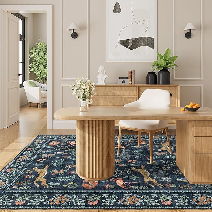 DUKINO 4x6 Rug, Washable Animal Area Rug - Image 3