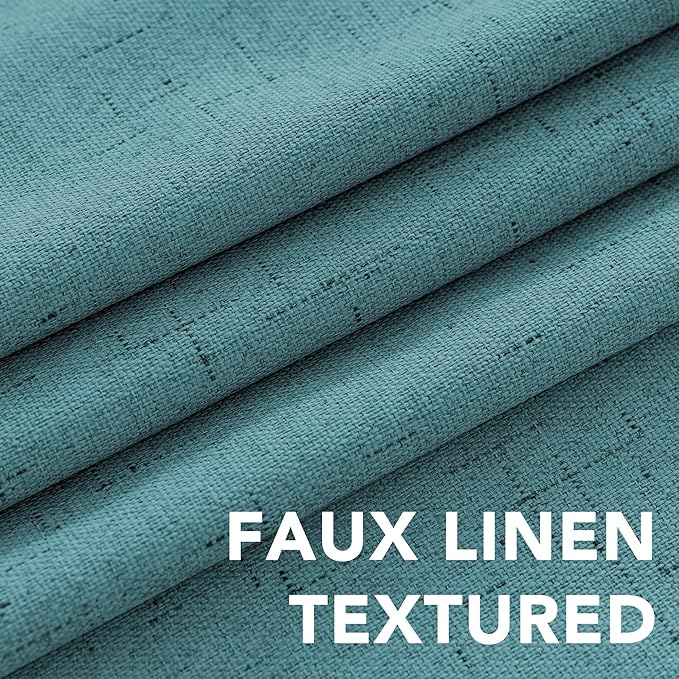 H.VERSAILTEX Linen Blackout Curtains 84 Inches Long 100% Absolutely Blackout - Image 4